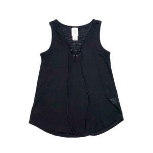 SELF ESTEEM Women's Black Tank Top Small